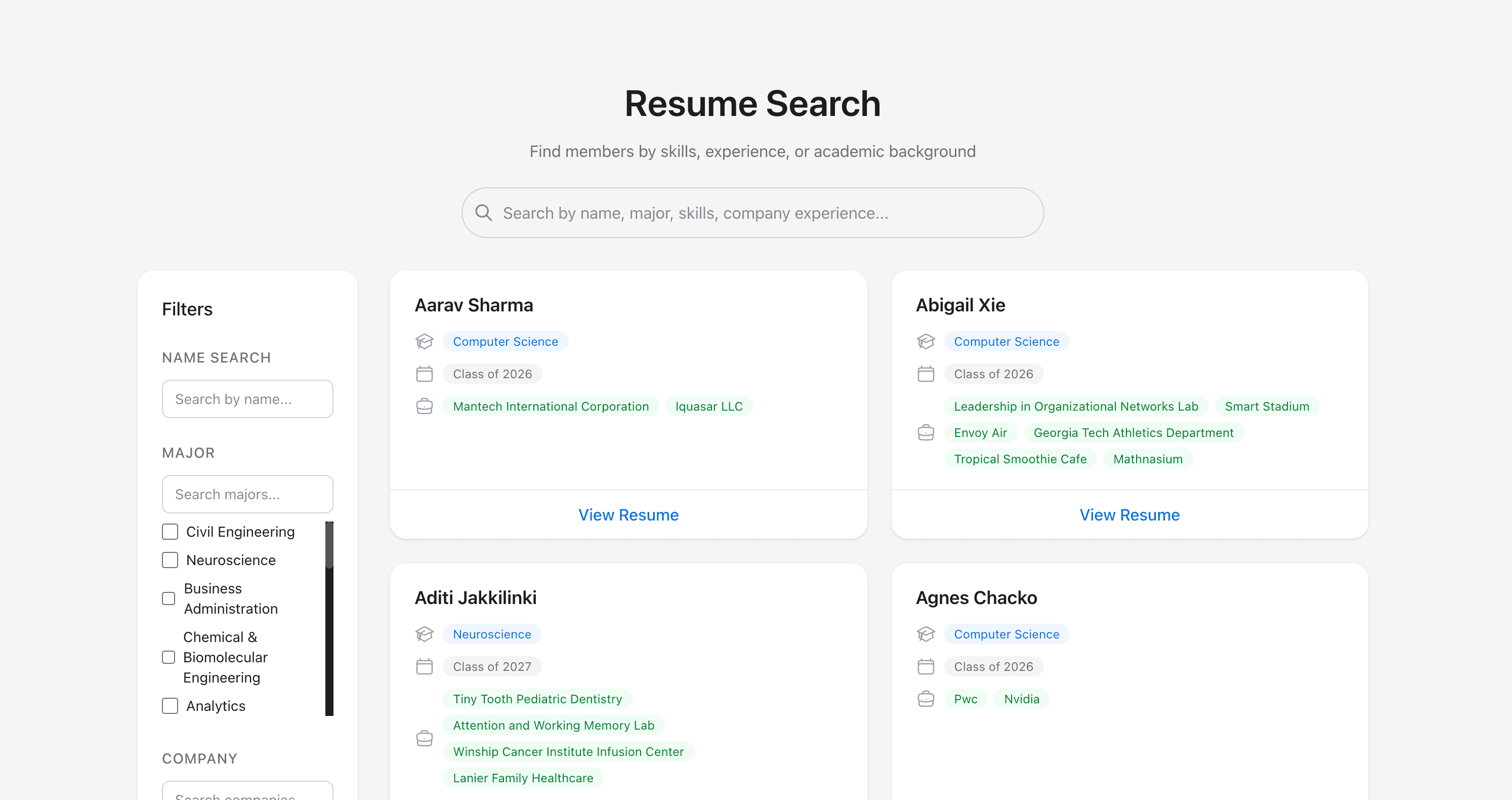 Resume Hub preview