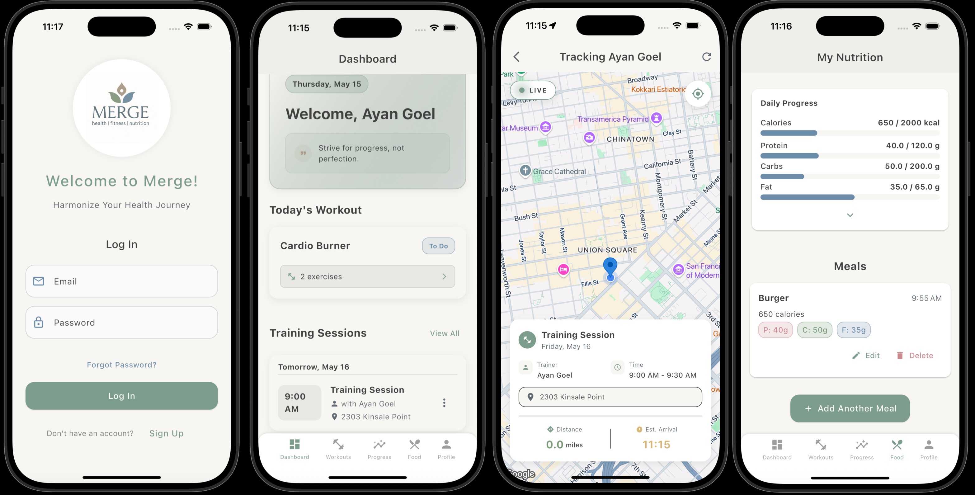Merge fitness app